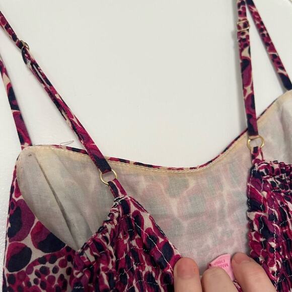 Lilly Pulitzer Gigi Giraffe Print Anna Lynne Dress Smocked Back - Picture 7 of 7